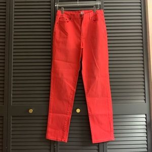 Coral/fuschia straight jeans